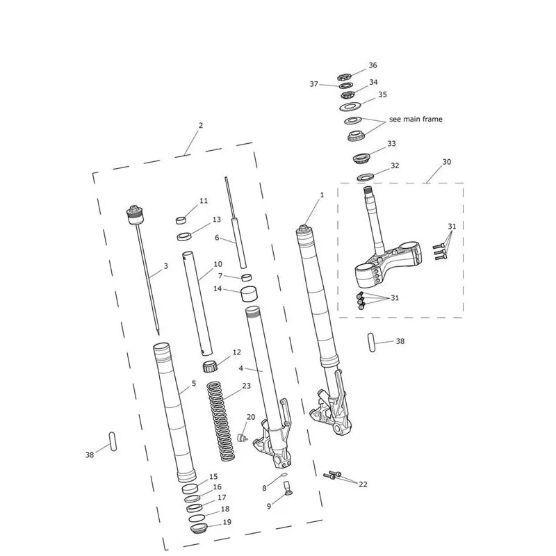 Fourche Speed Triple 1050 S VIN 735438 à 867684 Micro-Fiche