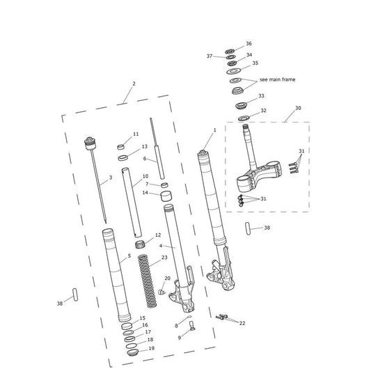 Fourche Speed Triple 1050 S VIN 735438 à 867684 Micro-Fiche