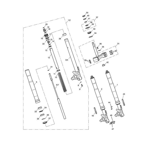 Fourche Speed Triple 1050 (VIN 210445 à 461331) Micro-Fiche