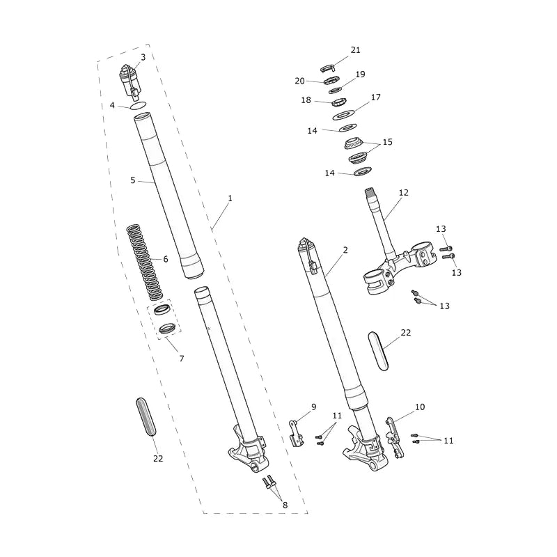 Fourche Speed Triple 1200 RR Micro-Fiche