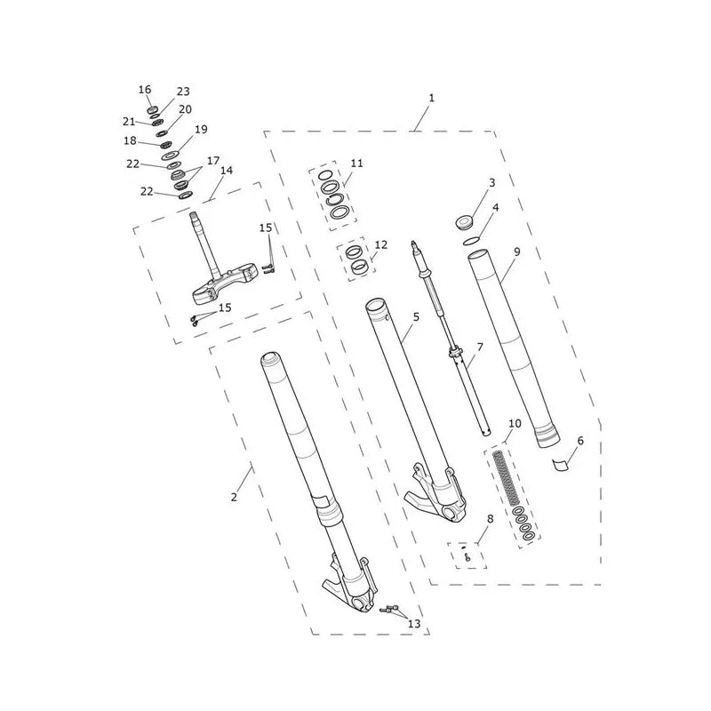 Fourche Tiger Explorer XC (VIN à partir de 740277) Micro-Fiche