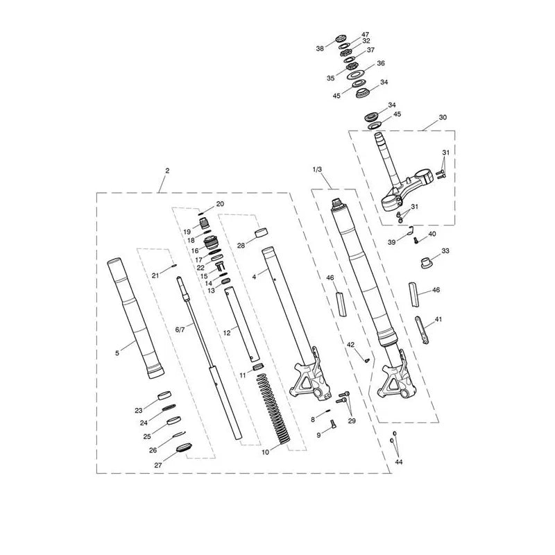 Fourche Tiger Sport 1050 VIN 570059 à 750469 Micro-Fiche