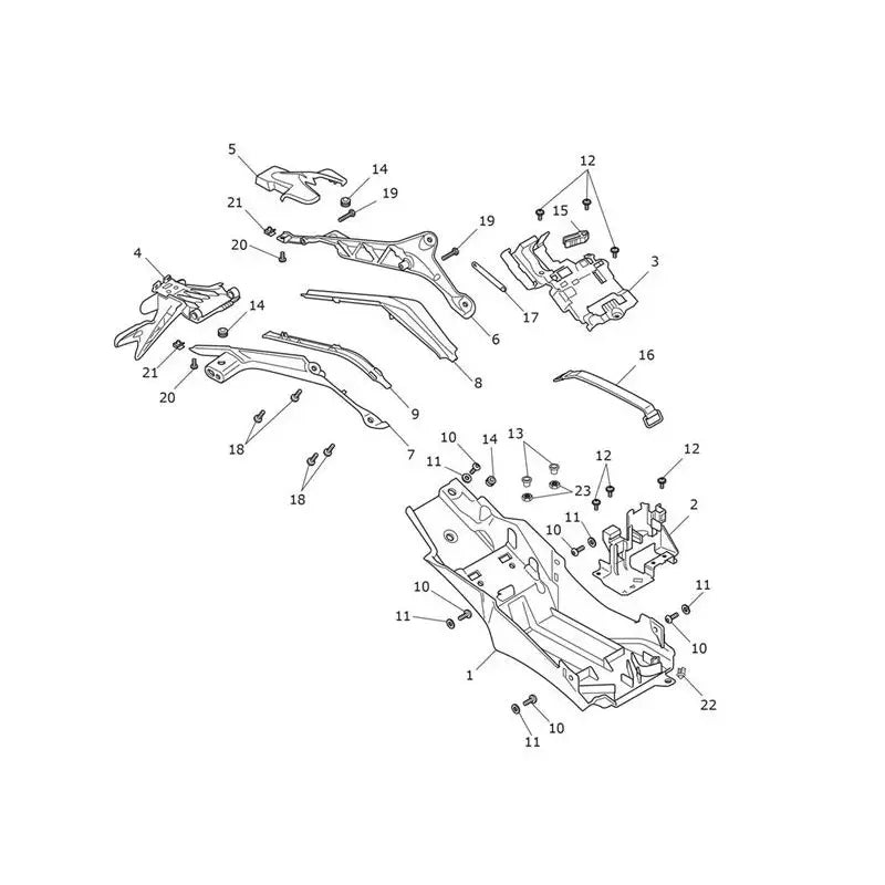 Garde-Boue Arrière Speed Triple 1200 RS VIN jusqu'au CD3147 Micro-Fiche