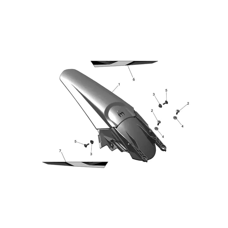 Garde-Boue Arrière TF 250-X (VIN à partir de CS6090) Micro-Fiche
