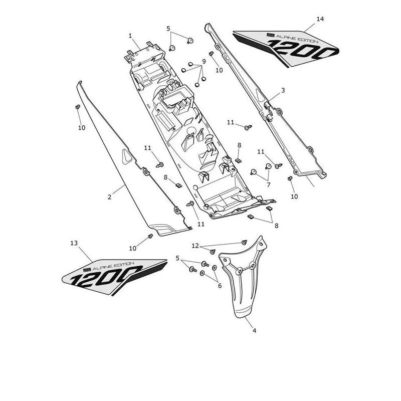 Garde-Boue Arrière Tiger 1200 Alpine Micro-Fiche