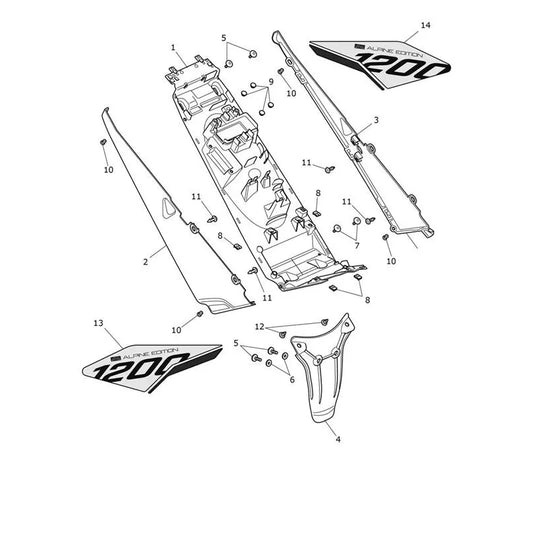 Garde-Boue Arrière Tiger 1200 Alpine Micro-Fiche