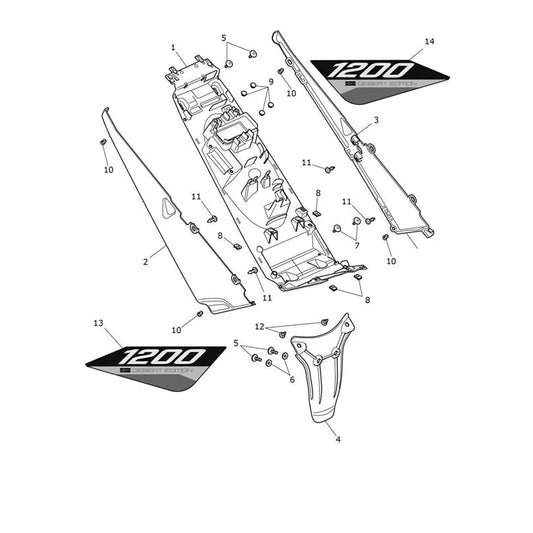 Garde-Boue Arrière Tiger 1200 Desert Micro-Fiche
