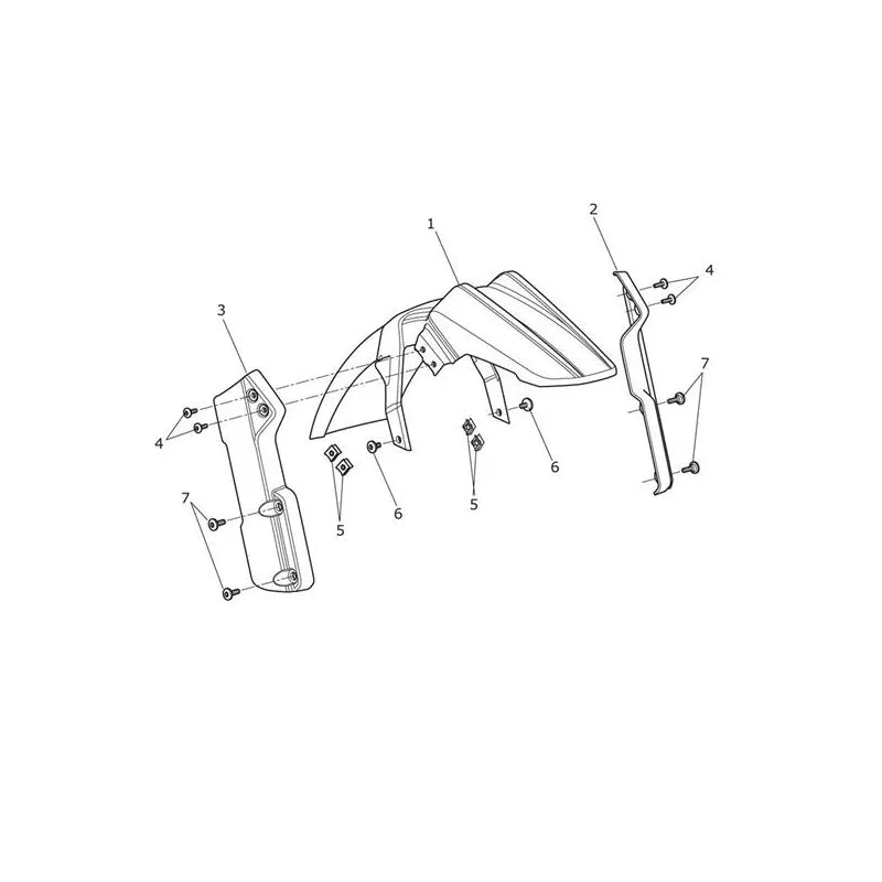 Garde-Boue Avant Tiger Explorer XC (VIN jusqu’au 740276) Micro-Fiche