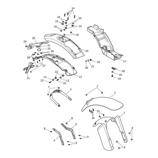 Garde-Boue Steve McQueen Edition Scrambler 1200 XE VIN AC8499 à BN8564 Micro-Fiche