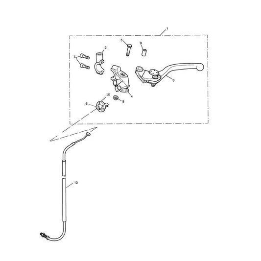Levier d’Embrayage Tiger 800 XC (VIN jusqu'au 674841) Micro-Fiche