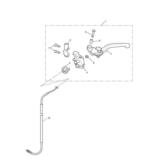 Levier d’Embrayage Tiger Sport 1050 VIN 570059 à 750469 Micro-Fiche