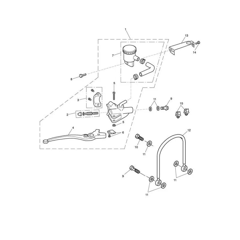 Maître-Cylindre Frein Avant & Durites Tiger Sport 1050 VIN 570059 à 750469 Micro-Fiche