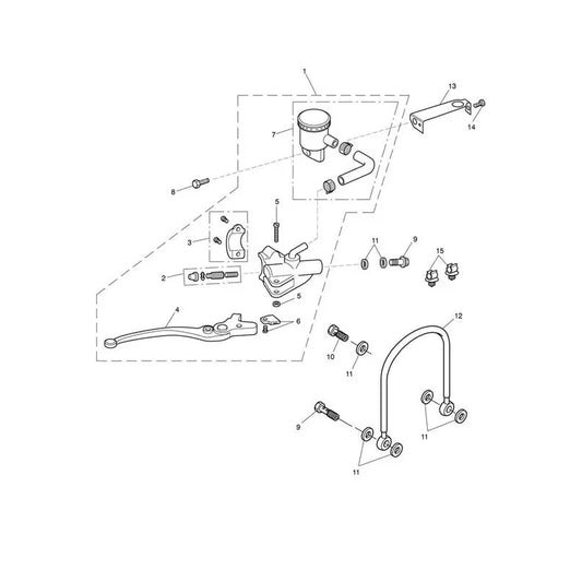 Maître-Cylindre Frein Avant & Durites Tiger Sport 1050 VIN 570059 à 750469 Micro-Fiche