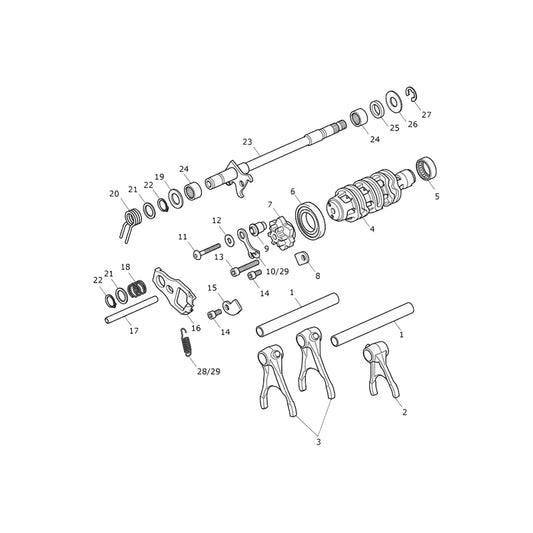 Mécanisme de Sélection Barillet Speed Triple 1200 RR Micro-Fiche
