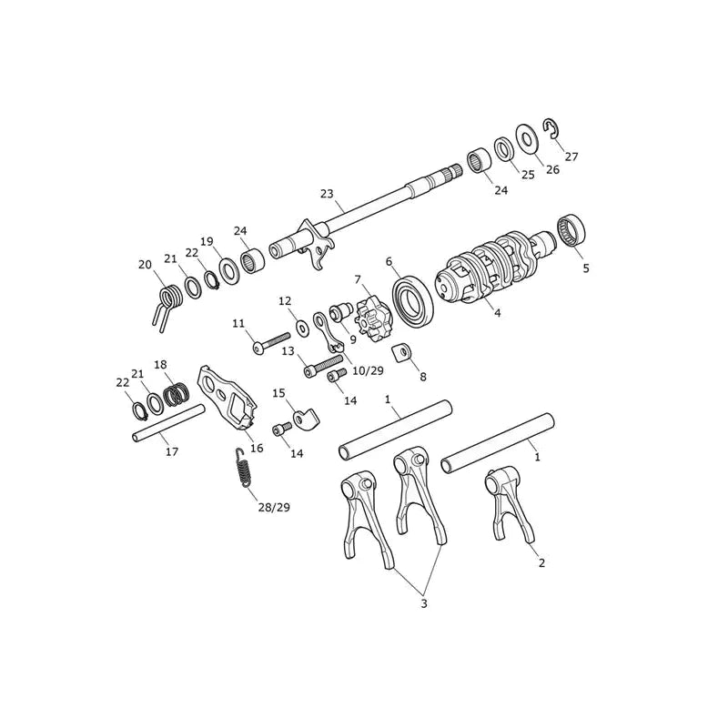 Mécanisme de Sélection Barillet Speed Triple 1200 RX Micro-Fiche