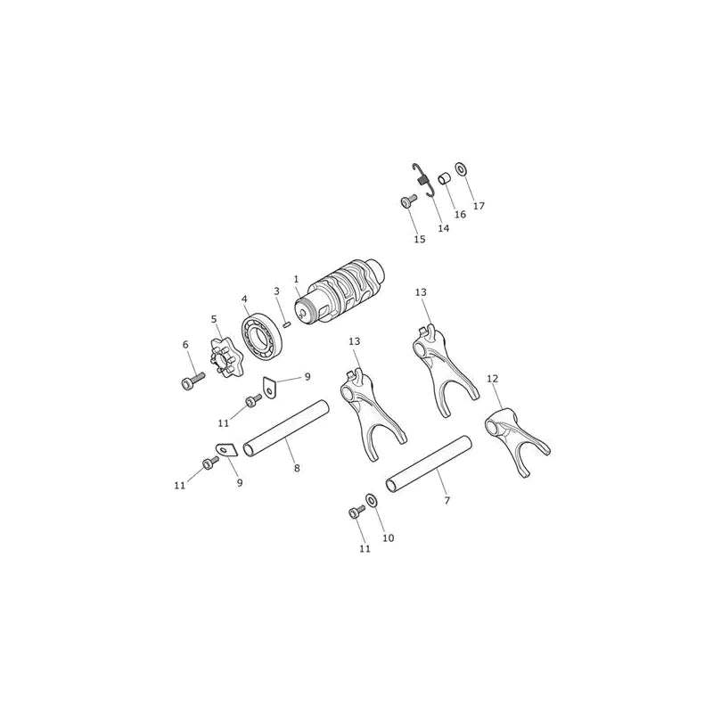 Mécanisme de Sélection Barillet Tiger Sport 800 Tour Micro-Fiche