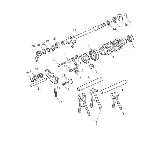 Mécanisme de Sélection Barillet Tiger 1200 Desert Micro-Fiche