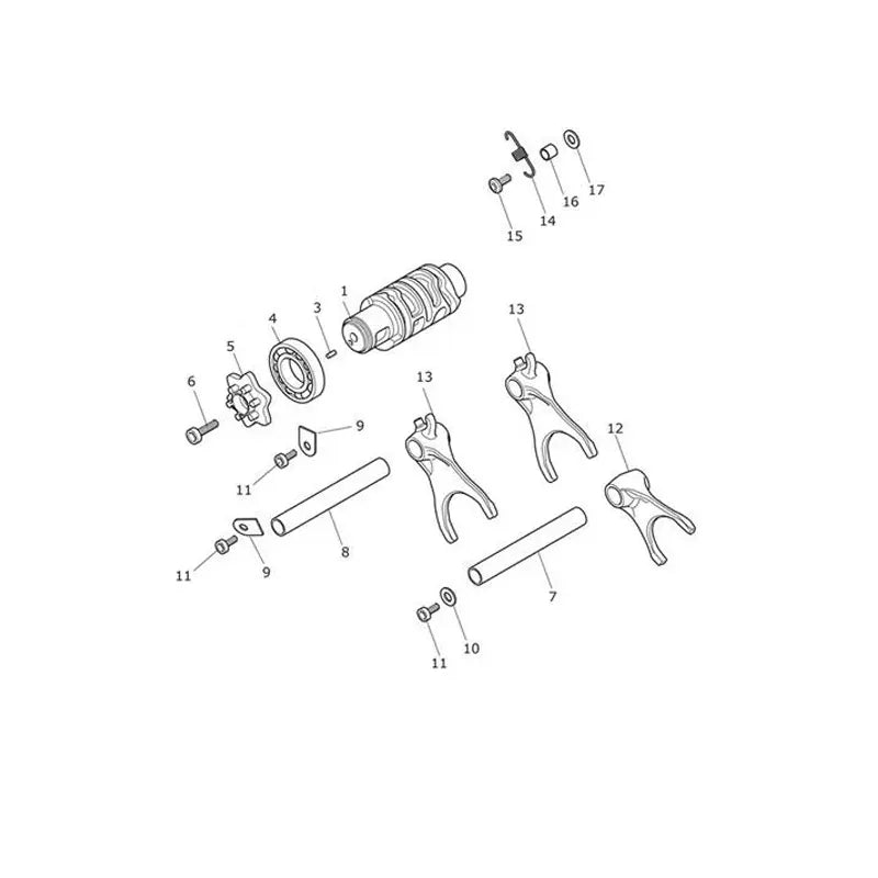 Mécanisme de Sélection Barillet Trident 800 Micro-Fiche
