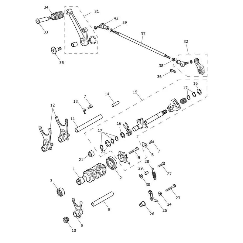 Mécanisme de Sélection de Vitesses Bonneville Speedmaster VIN à partir de CM2412 Micro-Fiche