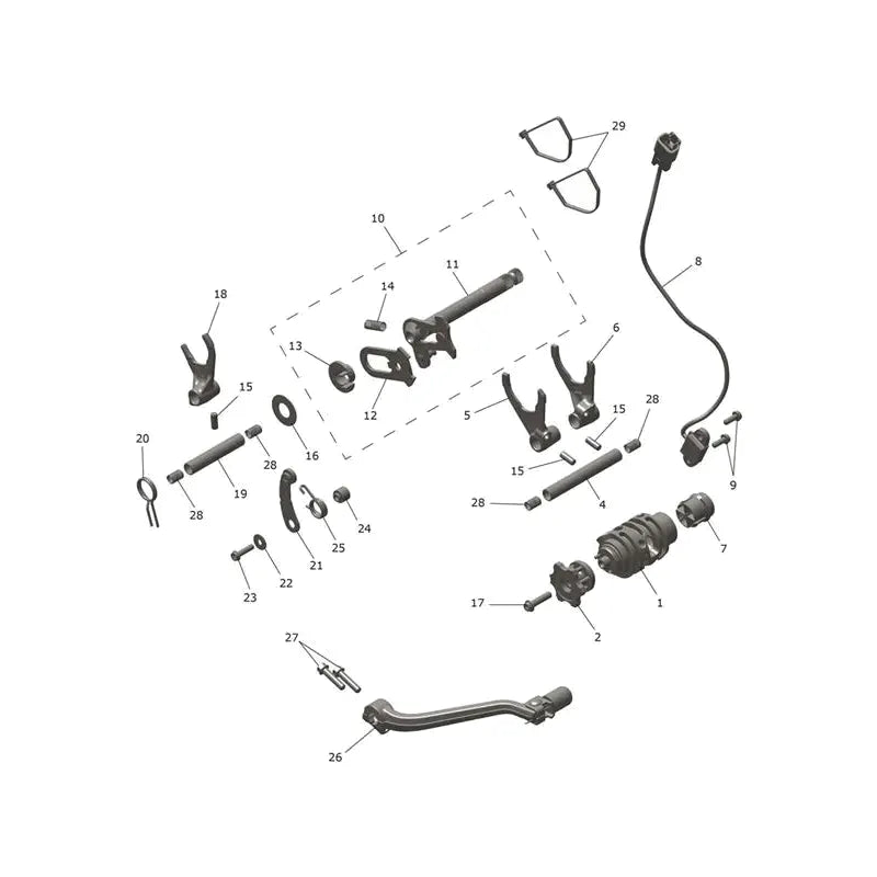 Mécanisme de Sélection de Vitesses TF 250-E Micro-Fiche
