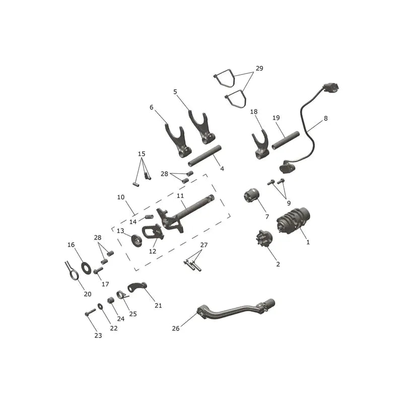 Mécanisme de Sélection de Vitesses TF 450-E Micro-Fiche