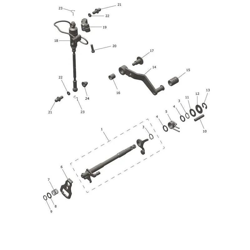Mécanisme de Sélection de Vitesses Tiger Sport 800 Micro-Fiche