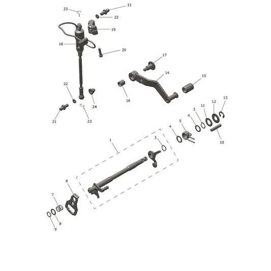 Mécanisme de Sélection de Vitesses Tiger Sport 800 Micro-Fiche