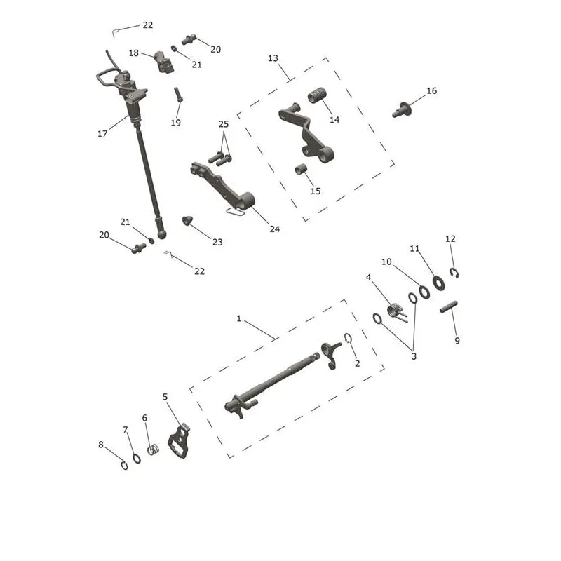 Mécanisme de Sélection de Vitesses Trident 800 Micro-Fiche