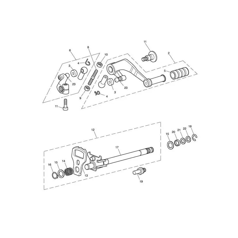 Mécanisme de Sélection de Vitesses v2 Tiger 1050 (VIN 287504 à 570058) Micro-Fiche