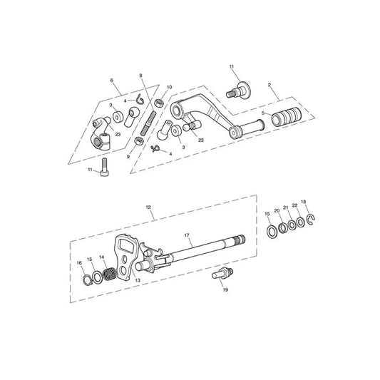 Mécanisme de Sélection de Vitesses v2 Tiger 1050 (VIN 287504 à 570058) Micro-Fiche