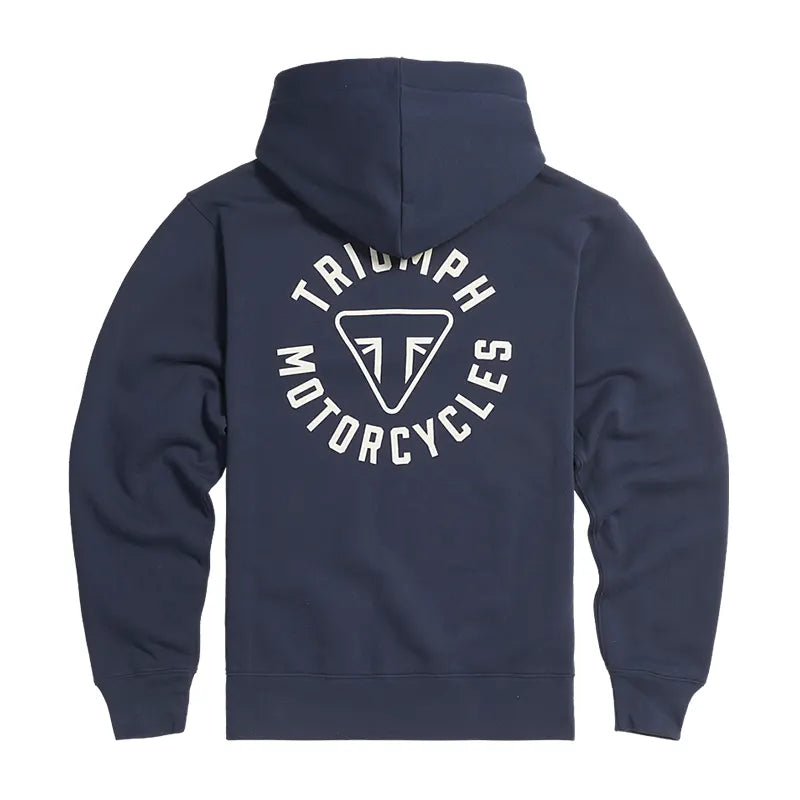 Sweat Triumph digby bleu marine logo dorsal