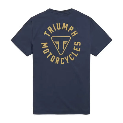 T-Shirt Newlyn Bleu Marine logo dorsal