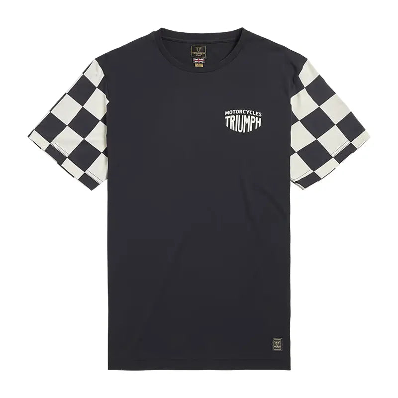 T-Shirt Preston à Damier Noir