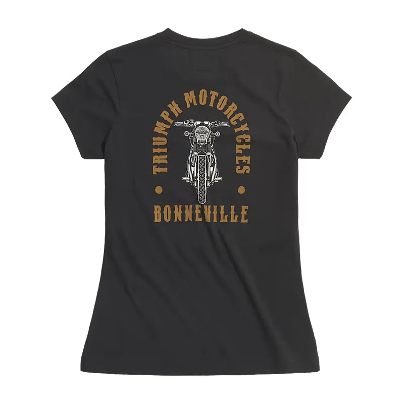 T-Shirt Bonneville T120 Noir Pour Femme logo dorsal