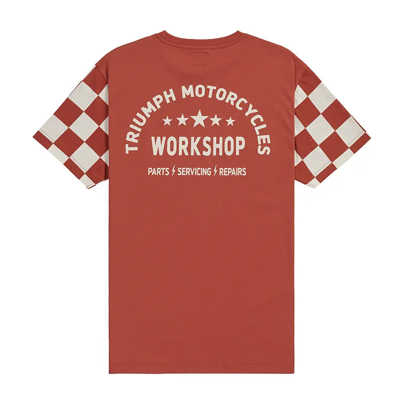 T-Shirt Preston à Damier Rouille logo dorsal