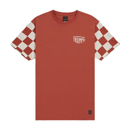 T-Shirt Preston à Damier Rouille