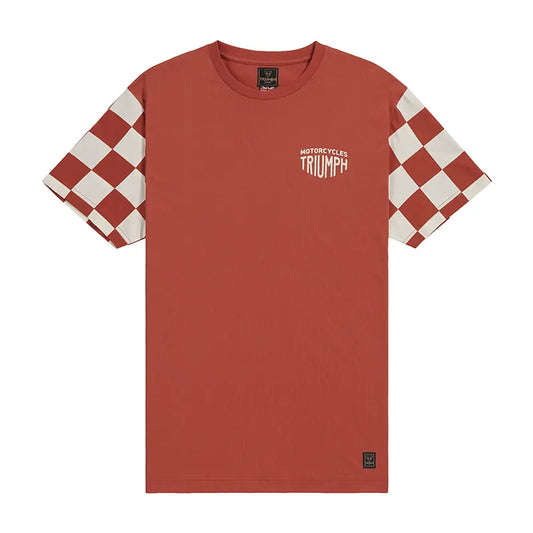 T-Shirt Preston à Damier Rouille