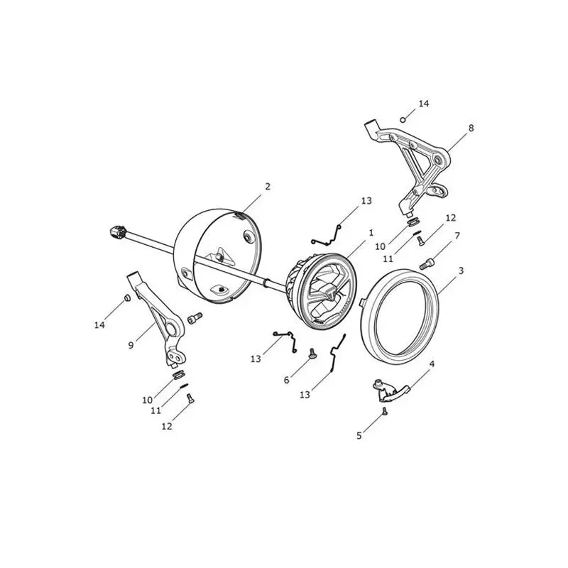 Phare Scrambler 1200 XE VIN jusqu'au AC8498 Micro-Fiche