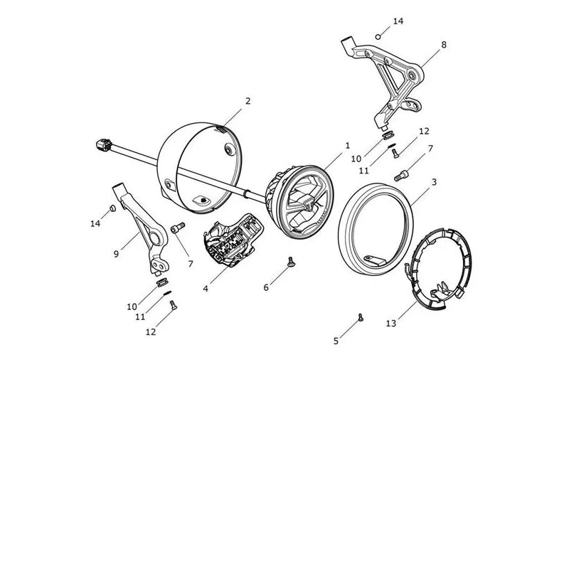 Phare Scrambler 1200 XE VIN BP0885 à CL1736 Micro-Fiche