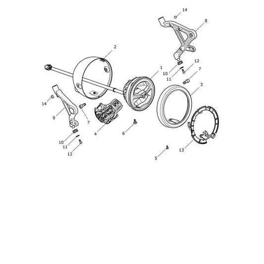 Phare Scrambler 1200 XE VIN BP0885 à CL1736 Micro-Fiche