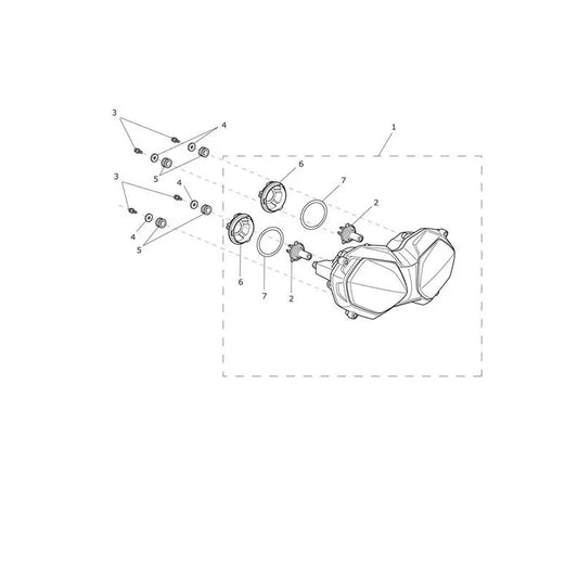 Phare Tiger 800 XC (VIN jusqu'au 674841) Micro-Fiche