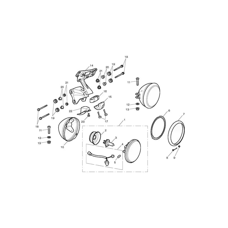 Phare Street Triple 675R (VIN jusqu'au 482181)