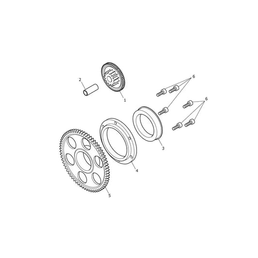 Pignons de Démarreur Tiger Sport 660 à partir de CN4034 Micro-Fiche
