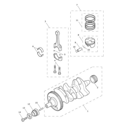 Pistons et Chemises Vilebrequin Bielles