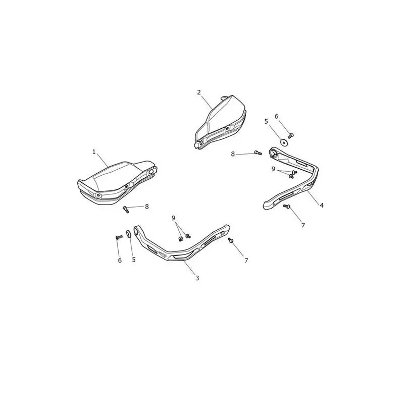 Protèges Mains Scrambler 1200 XE VIN BP0885 à CL1736 Micro-Fiche
