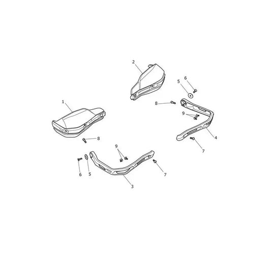 Protèges Mains Scrambler 1200 XE VIN BP0885 à CL1736 Micro-Fiche
