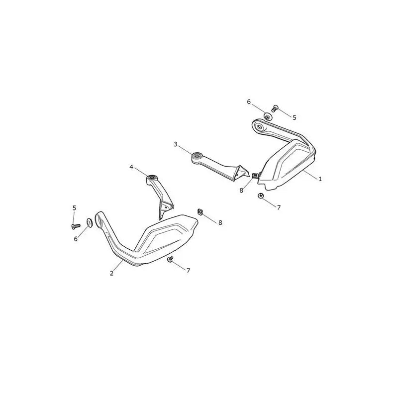 Protèges Mains Tiger 900 GT Pro VIN à partir de BP5373 Micro-Fiche