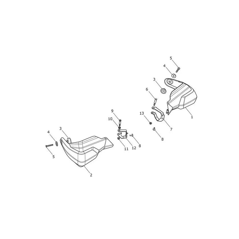 Protèges Mains Tiger Sport 1050 VIN à partir de 750470 Micro-Fiche