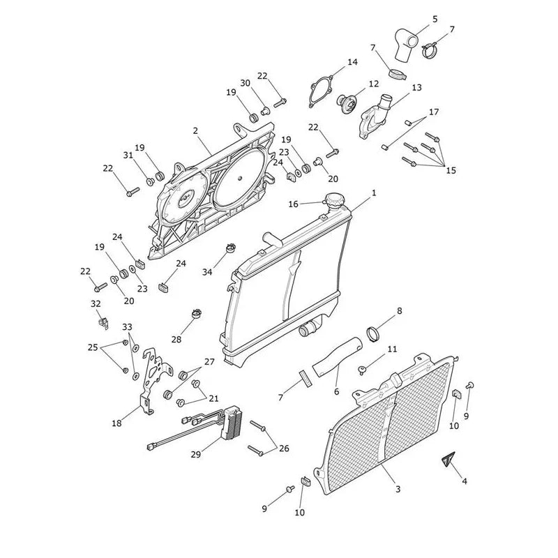 Radiateur, Ventilateur et Thermostat Rocket 3 GT Micro-Fiche