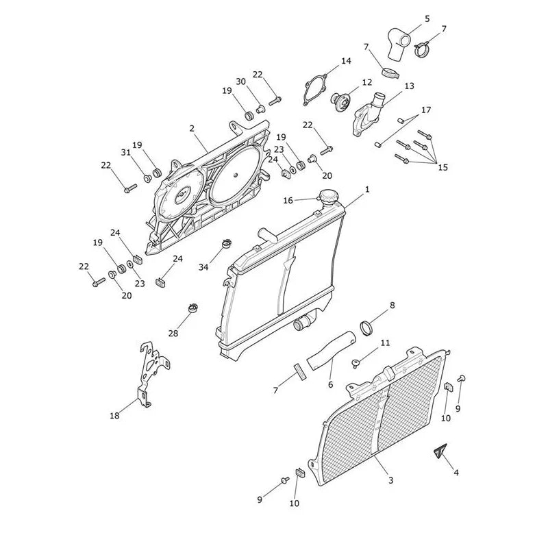 Radiateur, Ventilateur et Thermostat Rocket 3 Storm GT Micro-Fiche